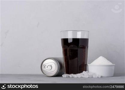 Sugary soft drink. Diet high sugar content concept.