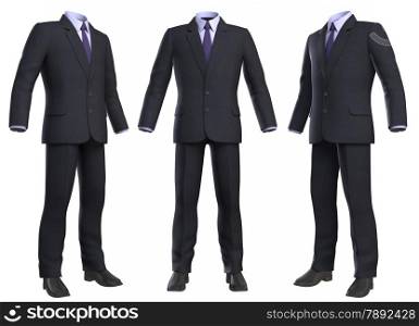 Suit isolated on white background