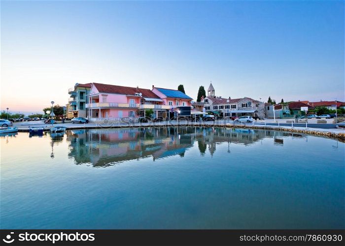 Sukosan adriatic village waterfront view, tourist destination of Croatia