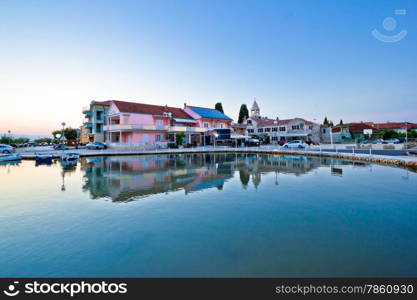 Sukosan adriatic village waterfront view, tourist destination of Croatia