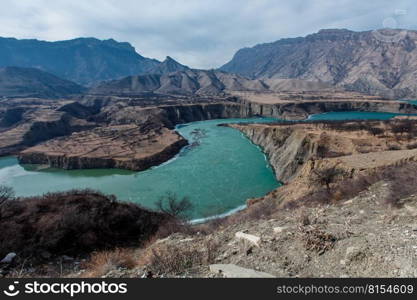 Sulak canyon. Chirkeyskaya HPP. Nature Of The Caucasus. Dagestan, Russia.. Sulak canyon. Chirkeyskaya HPP.Nature Of The Caucasus. Dagestan, Russia.