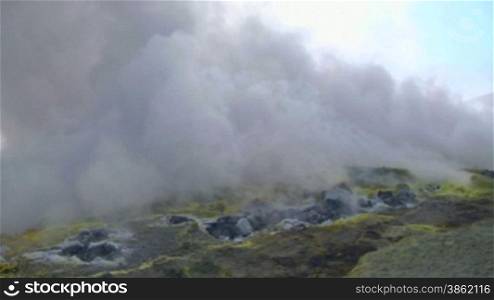 Sulfurous fumaroles, Vulcano, Italy