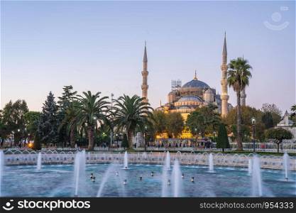 Sultan Ahmed Mosque in Istanbul city, Turkey.