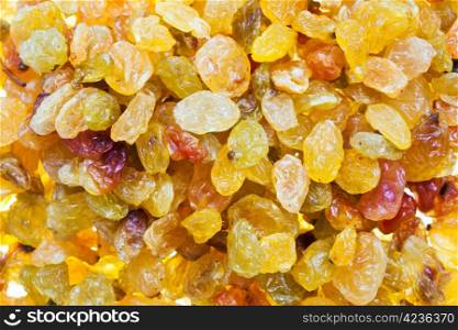 sultana raisins close up background