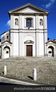 sumirago old abstract in italy the wall and church tower bell sunny day