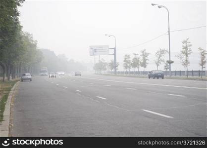 summer 2010 year Moscow in the smog
