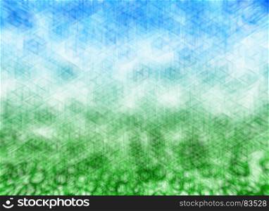 Summer abstract landscape bokeh background