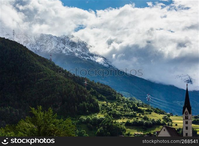 Summer Alps mountain landscape (Silvretta Alps, Austria).