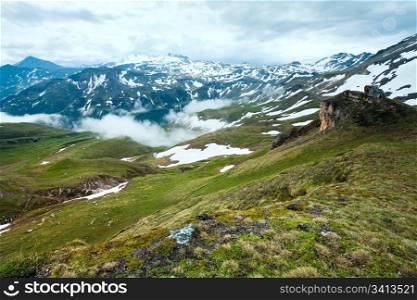 Summer Alps mountain (view from Grossglockner High Alpine Road)