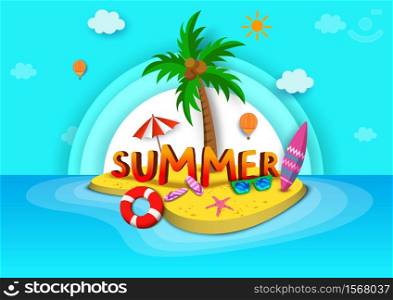 Summer background 3d style