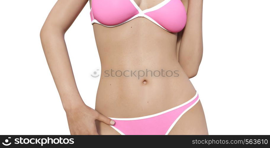 Summer Beach Body of Woman in Bikini. Summer Beach Body