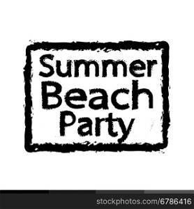 Summer beach party typography Illustration design