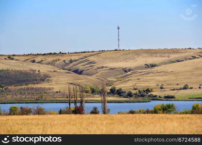 Summer beautiful landscape with mountains and ravine