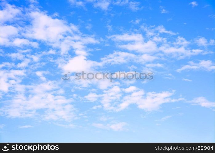 Summer blue sky and clouds, may be used as background