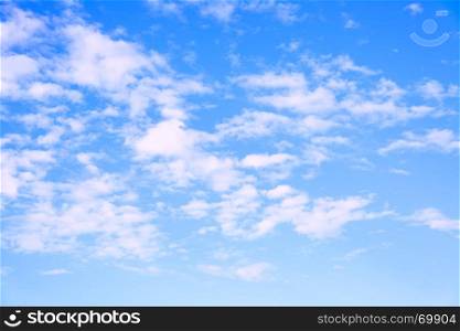 Summer blue sky and clouds, may be used as background