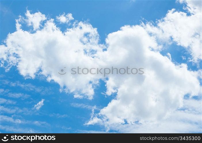 Summer blue sky with clouds
