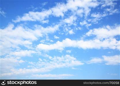 Summer blue sky with clouds
