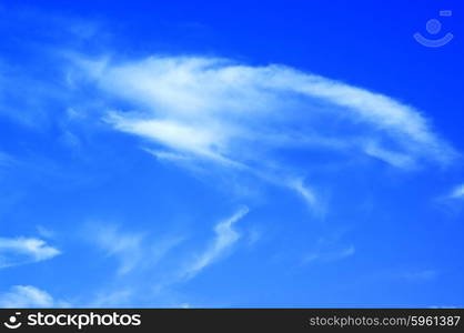 Summer blue sky with white clouds