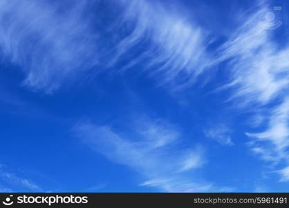 Summer blue sky with white clouds