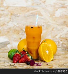 summer cocktail tropical fruits. Resolution and high quality beautiful photo. summer cocktail tropical fruits. High quality and resolution beautiful photo concept