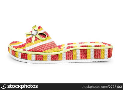 Summer colourful shoes on white