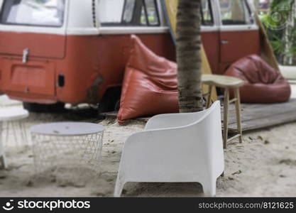 Summer day in beach garden, stock photo