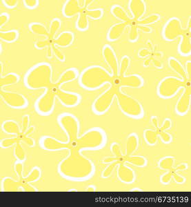 Summer flowers seamless pattern vector illustration