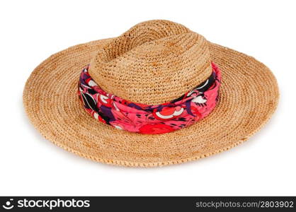 Summer hat isolated on the white background