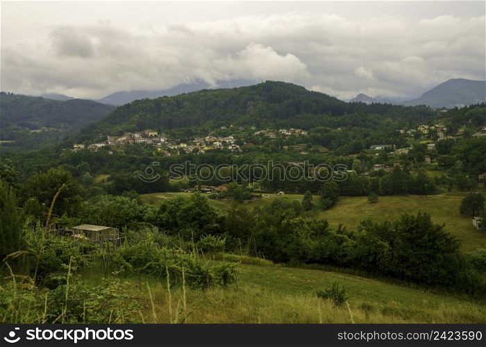 Summer landscape of Garfagnana, in Lucca province, Tuscany, Italy