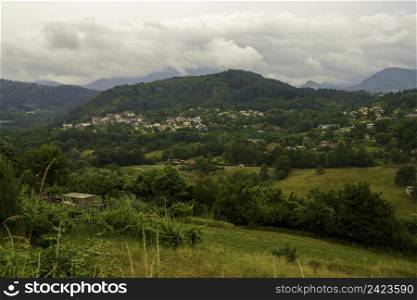 Summer landscape of Garfagnana, in Lucca province, Tuscany, Italy