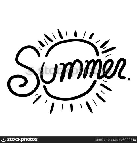 Summer lettering design