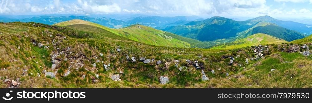Summer mountain panorama (Chornogora Ridge, Carpathian, Ukraine).