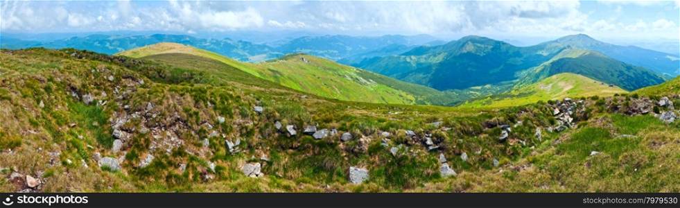 Summer mountain panorama (Chornogora Ridge, Carpathian, Ukraine).