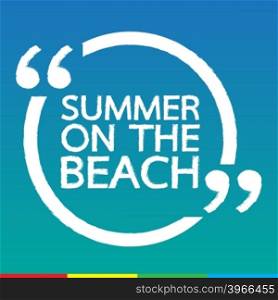 SUMMER ON THE BEACH Lettering Illustration design
