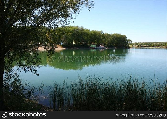 Summer on the lake near Vrsac in Serbia