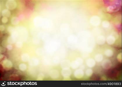 Summer or autumn blurred nature bokeh background