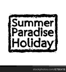 Summer Paradise Holiday typography Illustration design