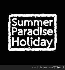 Summer Paradise Holiday typography Illustration design