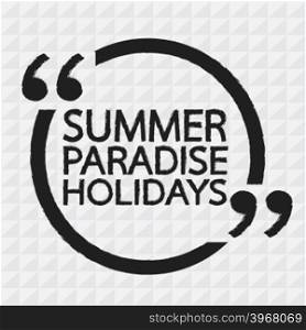 SUMMER PARADISE HOLIDAYS Lettering Illustration design