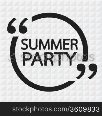 SUMMER PARTY Lettering Illustration design