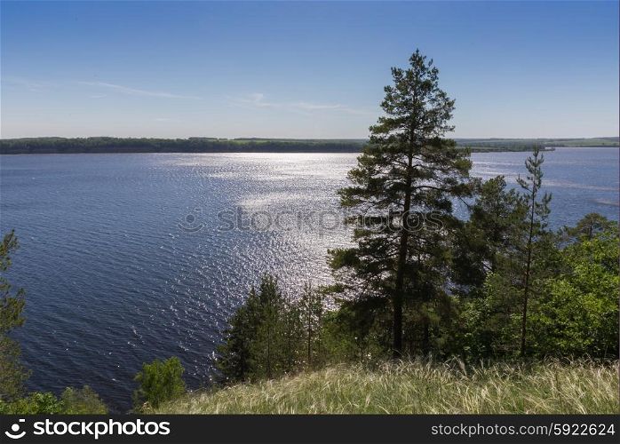 summer river in central Russia