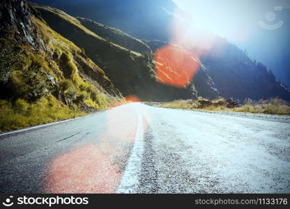 Summer Road Trip. beautiful landscape and view of a mountain road. Romania. Transfagarasan