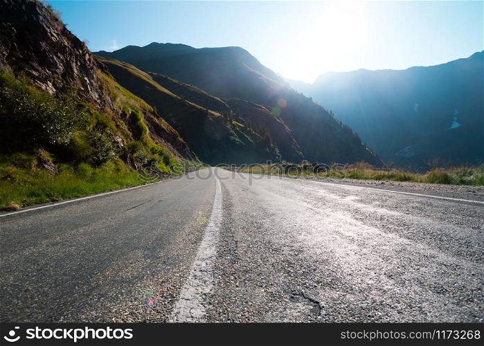Summer Road Trip. beautiful landscape and view of a mountain road. Romania. Transfagarasan