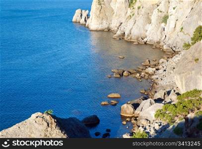 "Summer rocky coastline ("Novyj Svit" reserve, Crimea, Ukraine)."