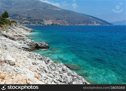 Summer sea coast landscape (Greece, Kefalonia)
