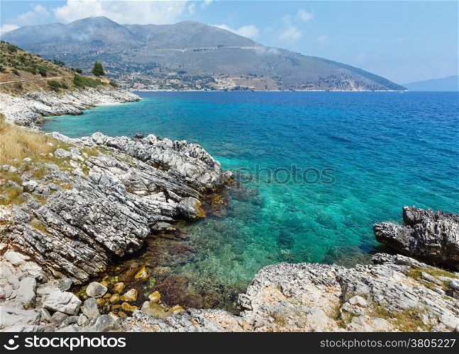 Summer sea coast landscape (Greece, Kefalonia)