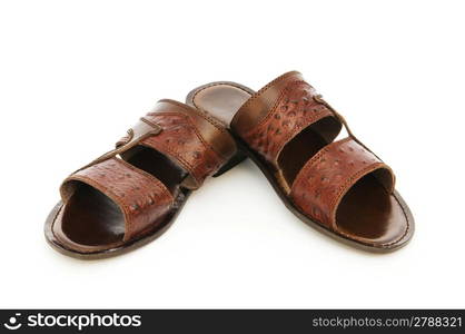 Summer shoes isolated on the white background