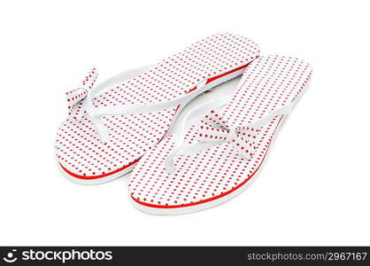 Summer shoes isolated on the white background