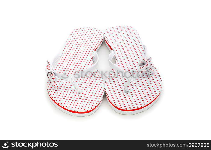 Summer shoes isolated on the white background