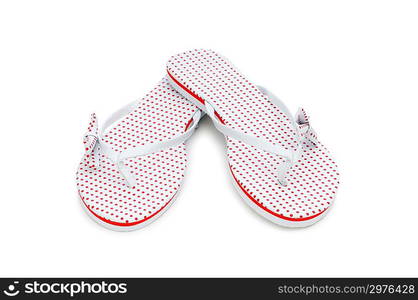 Summer shoes isolated on the white background